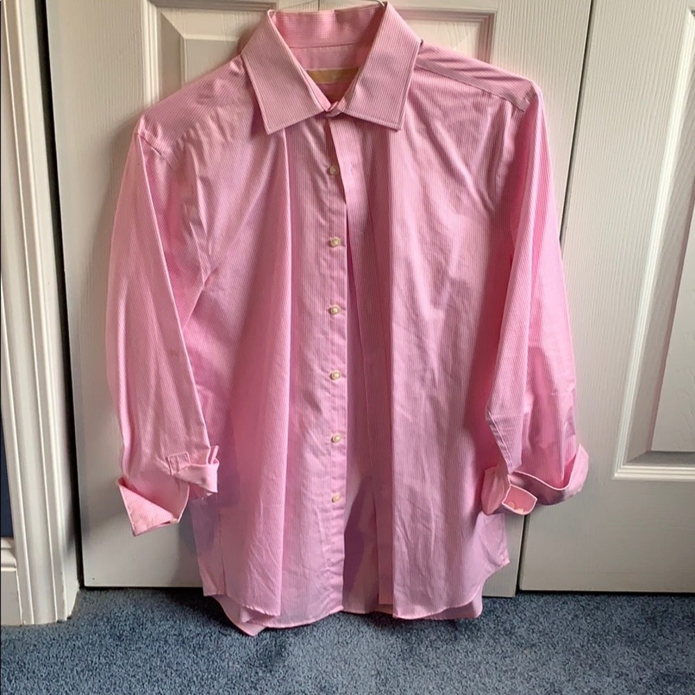 Michael Kors Pink Stripes Button Down